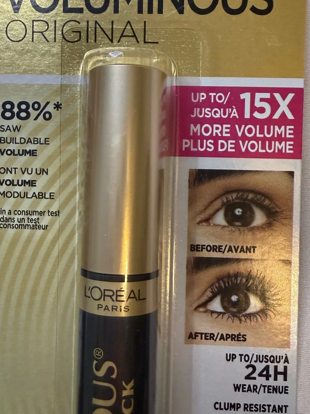 Bundle of 2 L'Oréal Voluminous Original Mascara - Deep Burgundy & Carbon Black